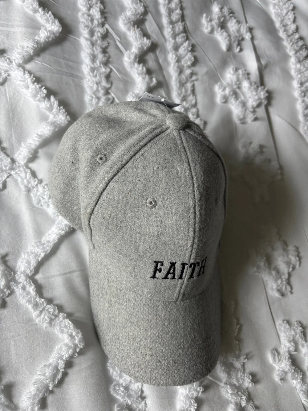 Rainbow Gray 'FAITH' Embroidered Baseball Cap